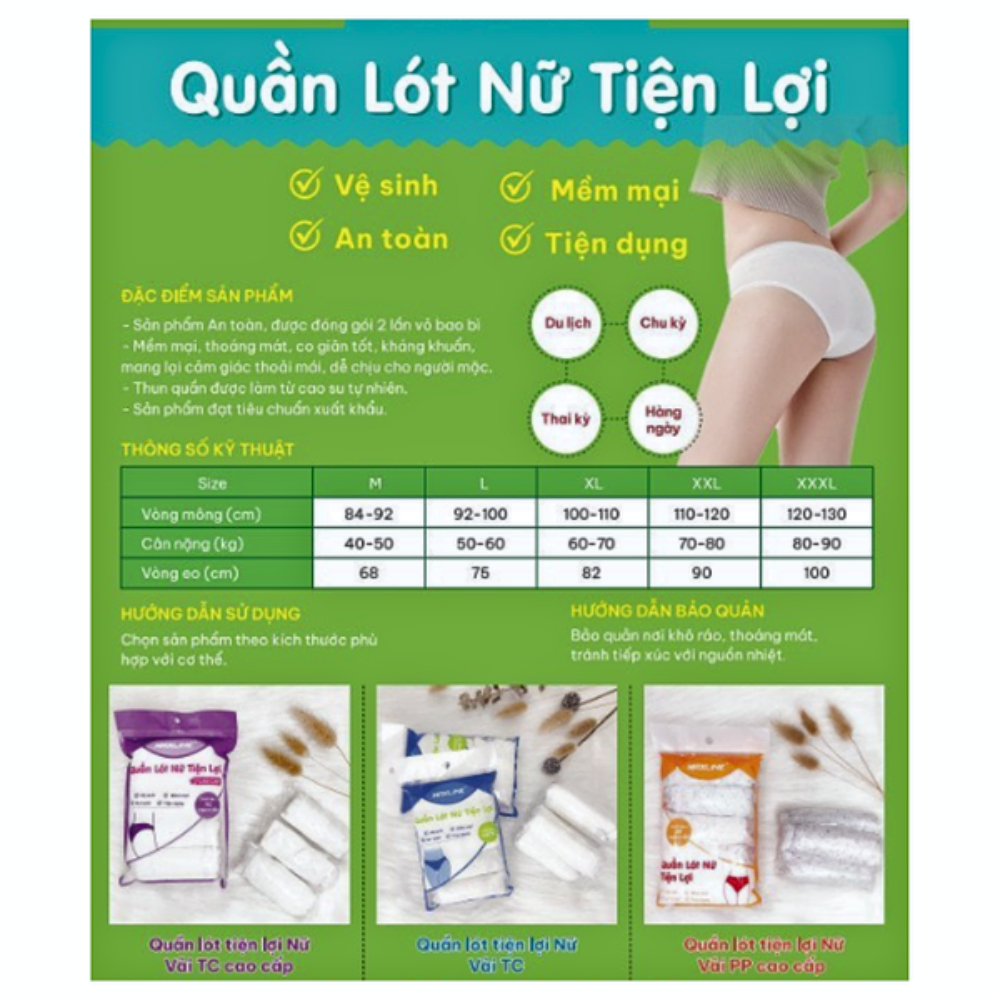 Product image Quần lót giấy cao cấp Maxline, Quần lót dùng một lần tiện lợi 2