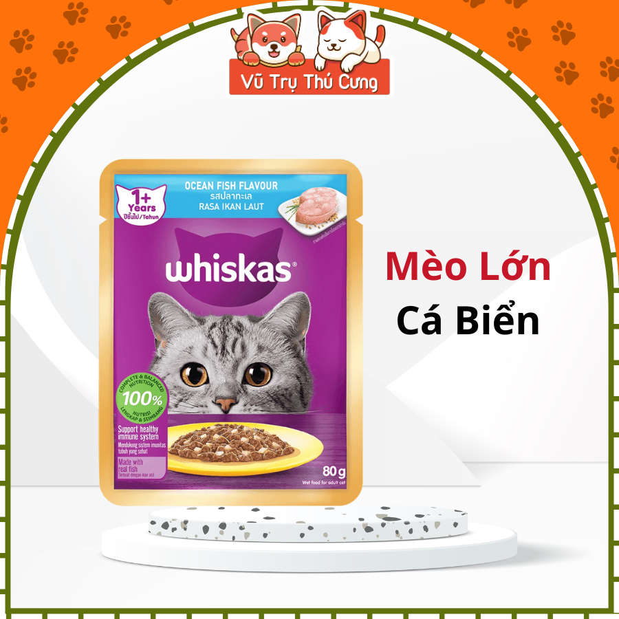 Pate Whiskas Dành Cho Mèo Trưởng Thành 80g