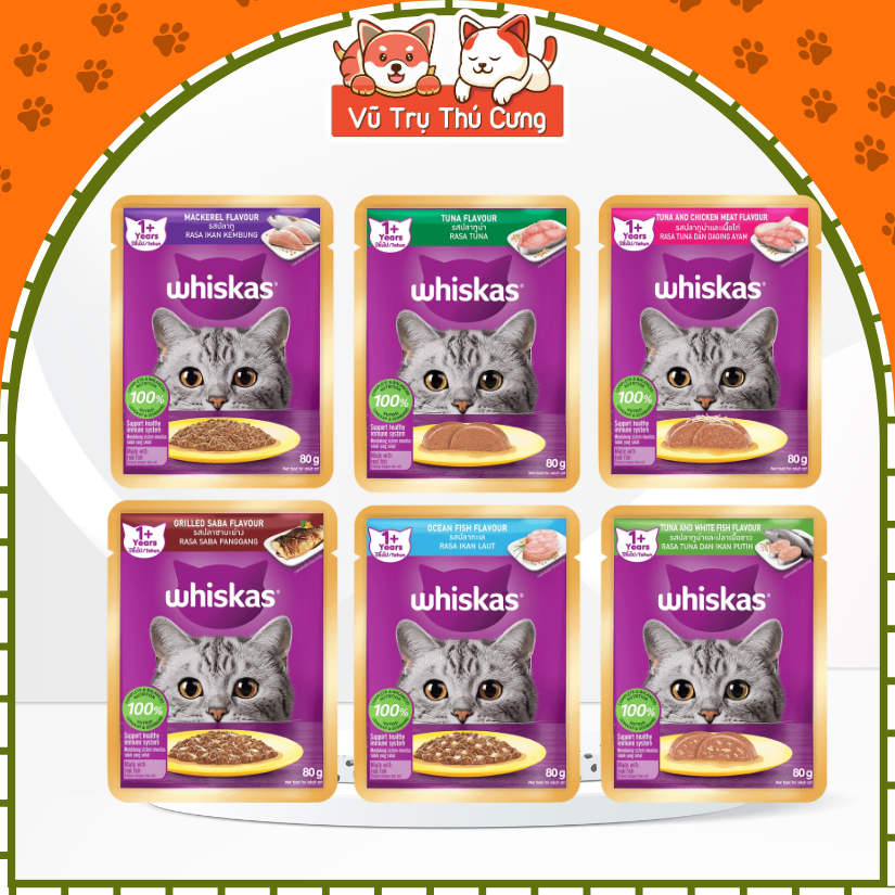 Pate Whiskas Dành Cho Mèo Trưởng Thành 80g