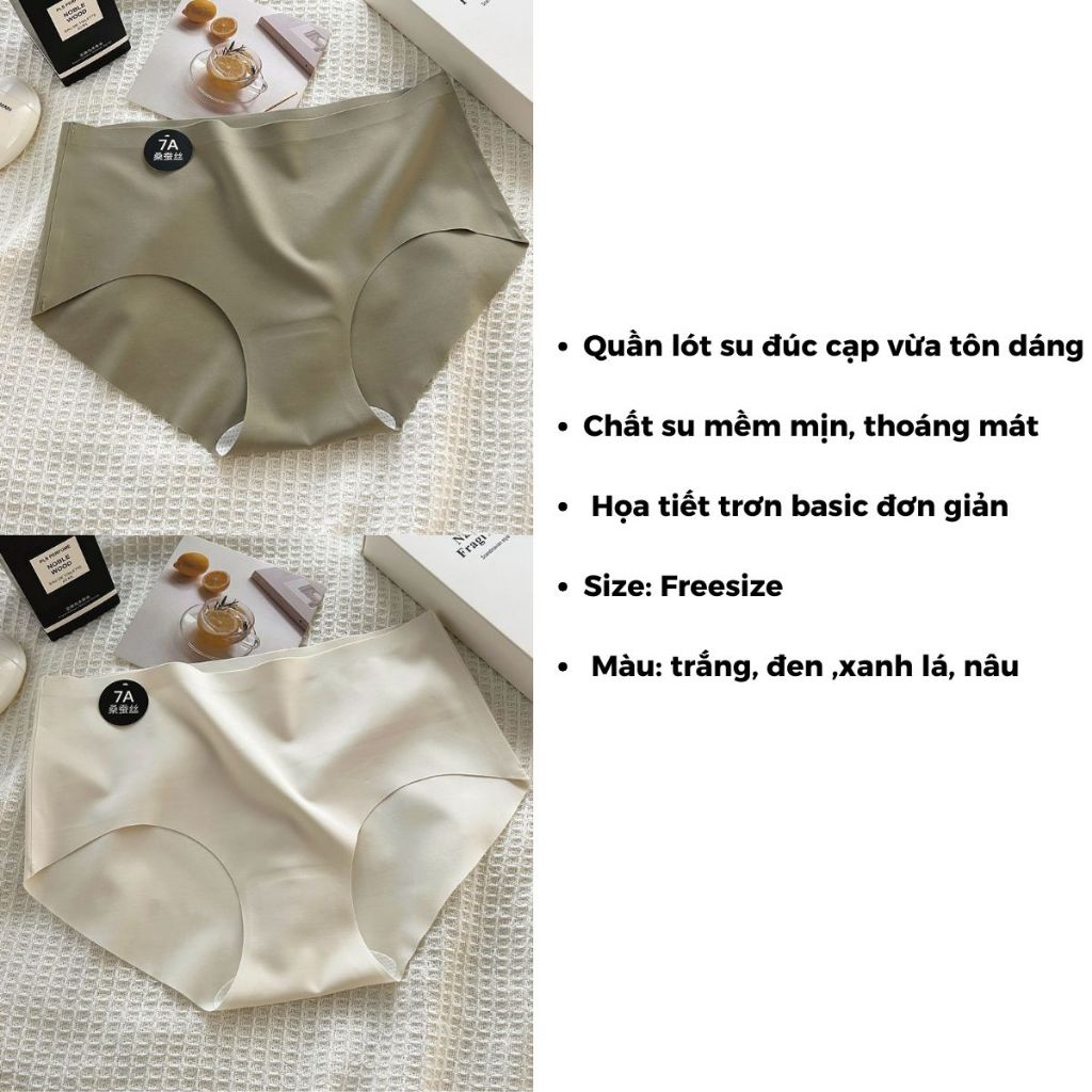 Quần lót nữ đúc su không đường may cao cấp Quần chip nữ cạp vừa tôn dáng kiểu dáng basic LANIXA L618