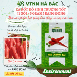 Hạt giống Cà Rốt Đỏ Red Carot 402 (5gram~1200 hạt) dễ chăm sóc, trồng quanh năm, củ to, dài