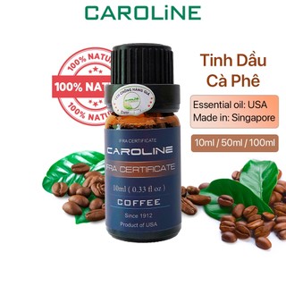 Tinh dầu xông thơm phòng thiên nhiên CAROLINE hương Cà Phê Full size mini - Chính hãng
