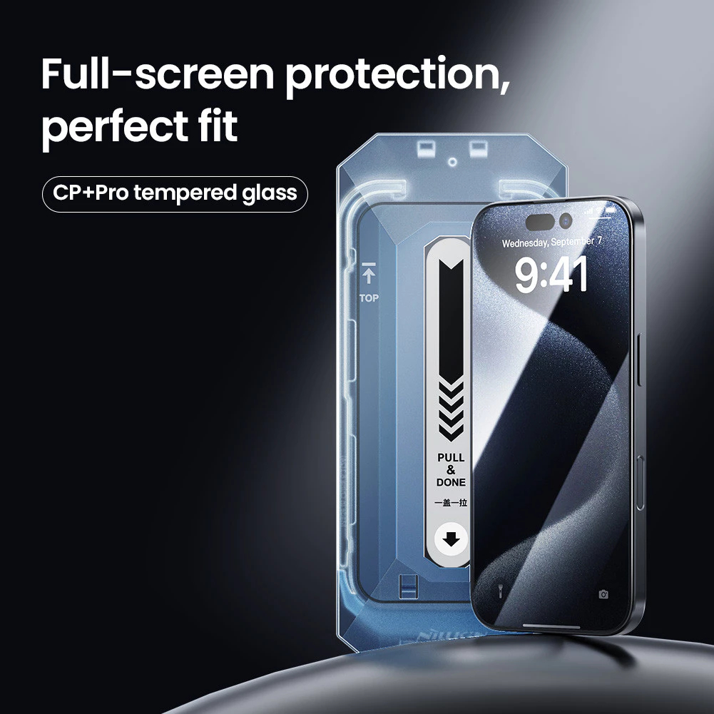 [ iP 17] Cường Lực Không Viền/ Có Viền Nillkin - Trong Suốt Amazing CP+ Pro Có Khung Trợ Dán cho iP 17/16 Series