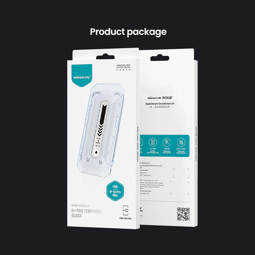 [ iP 17] Cường Lực Không Viền/ Có Viền Nillkin - Trong Suốt Amazing CP+ Pro Có Khung Trợ Dán cho iP 17/16 Series