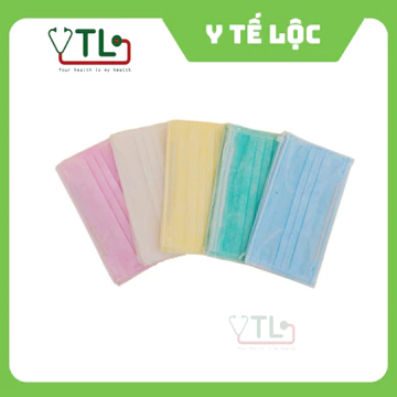Hộp 50 cái Khẩu trang y tế 4 lớp ( Hồng, Full Trắng, Xanh,Than hoạt tính - xám )