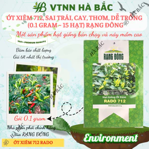 Hạt giống Ớt Xiêm 712 Rado (0,1gram~15 hạt) sai trái, cay thơm, dễ trồng