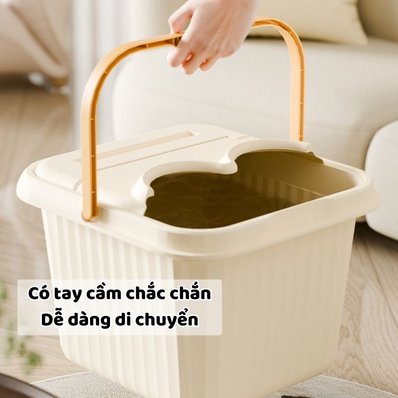 Chậu Ngâm Chân ENODA HOME Nhựa Cao Cấp, Thau Ngâm Chân Massage, Giảm Đau Nhức C010