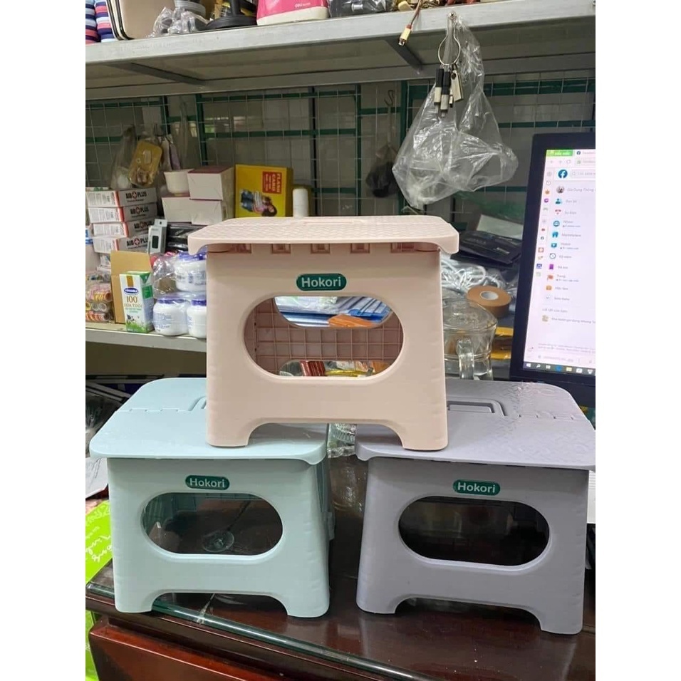 Ghế đẩu gấp gọn Hokori, Ghế dã ngoại, ghế đẩu xổm Chính Hãng VIỆT NHẬT (Mã 2058,2059)