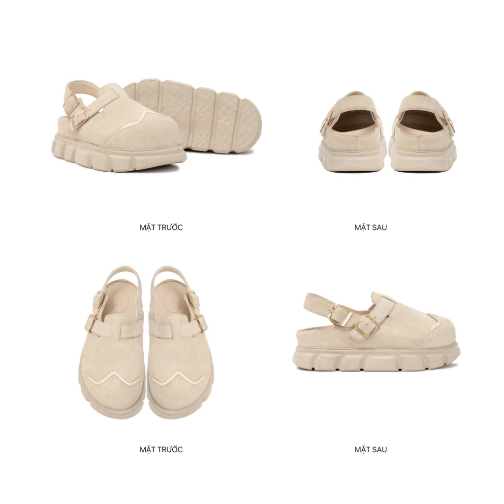 Ảnh Dép sandal bánh mì tăng chiều cao nam nữ THEWOLF HIGH CLOG SANDAL - Đen bóng, Tan, Tobaco, Nâu cà phê 2