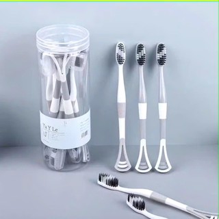 HỘP 8 BÀN CHẢI ĐNHS RĂNG,  Hộp 8 chiếc bàn chải đánh răng 2 in 1 có rơ lưỡi tiện dụng - MA: BANCHAIDANHRANG065