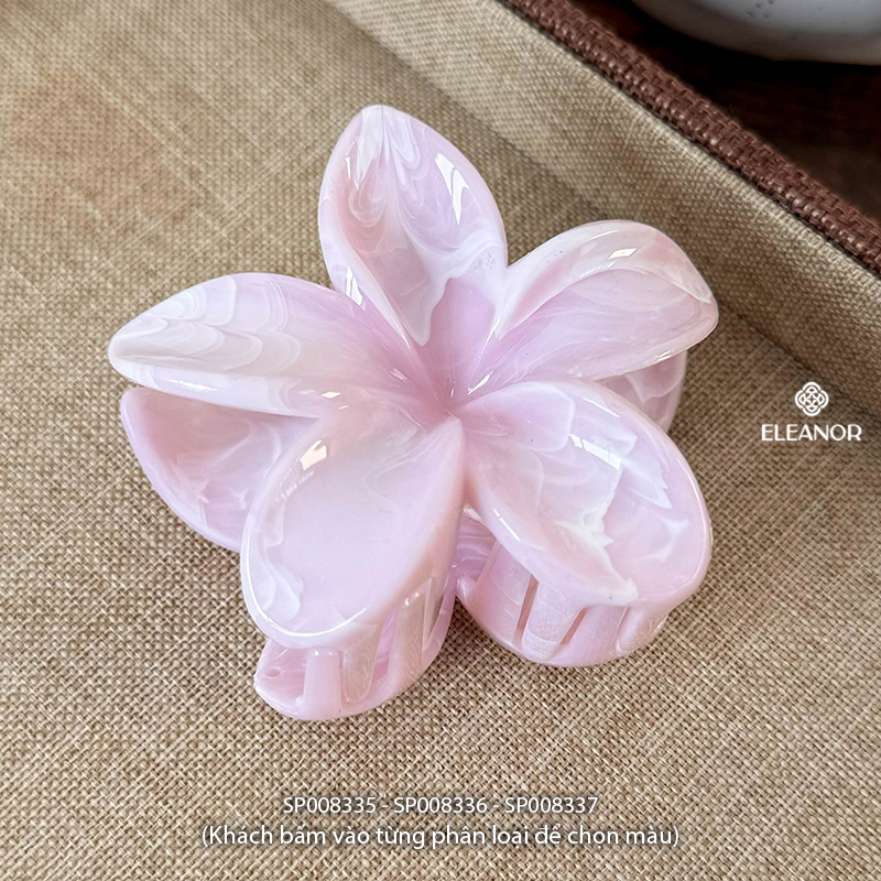 Kẹp tóc nữ càng cua Eleanor Accessories hình hoa sứ nhiều màu kẹp tóc basic phụ kiện tóc 8335