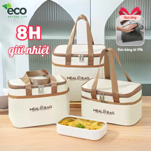 Túi Giữ Nhiệt Đựng Hộp Cơm ECO Vải Oxford Chống Thấm Nước, Túi Đựng Đồ Ăn Đi Làm Đi Học Tiện Lợi