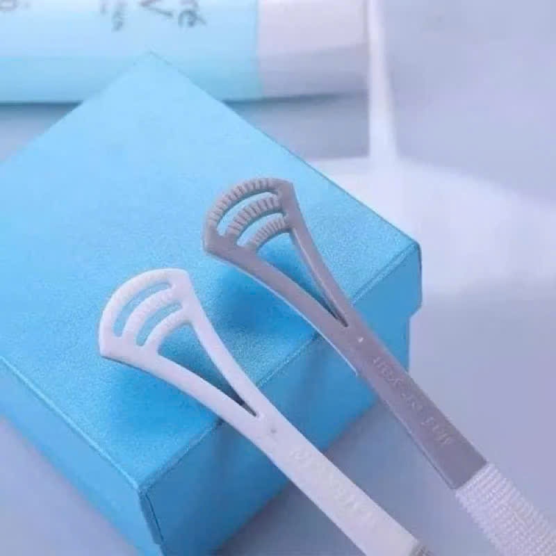 Hộp 8 chiếc bàn chải đánh răng 2 in 1 có rơ lưỡi tiện dụng,  BÀN CHẢI CÓ ĐẦU CẠO LƯỠI - MÃ: BANCHAI553