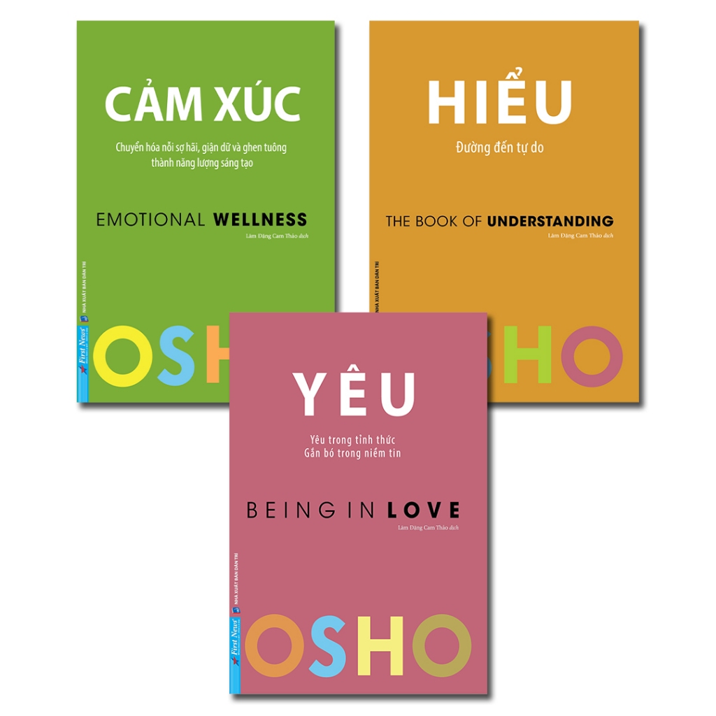 Combo Sách - Yêu + Hiểu + Cảm Xúc - Tác giả Osho
