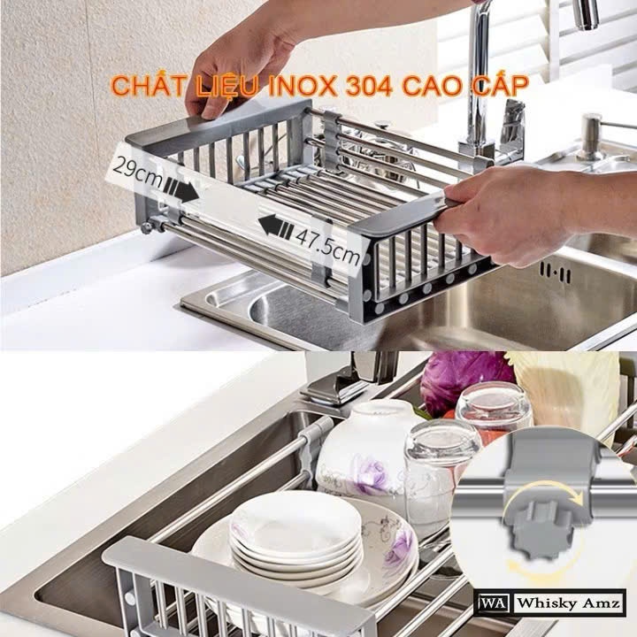 Rổ gác bồn rửa chén đa năng cực tiện lợi cho gian bếp,  KỆ GIÁ GÁC BỒN RỬA - MÃ: GIA7373