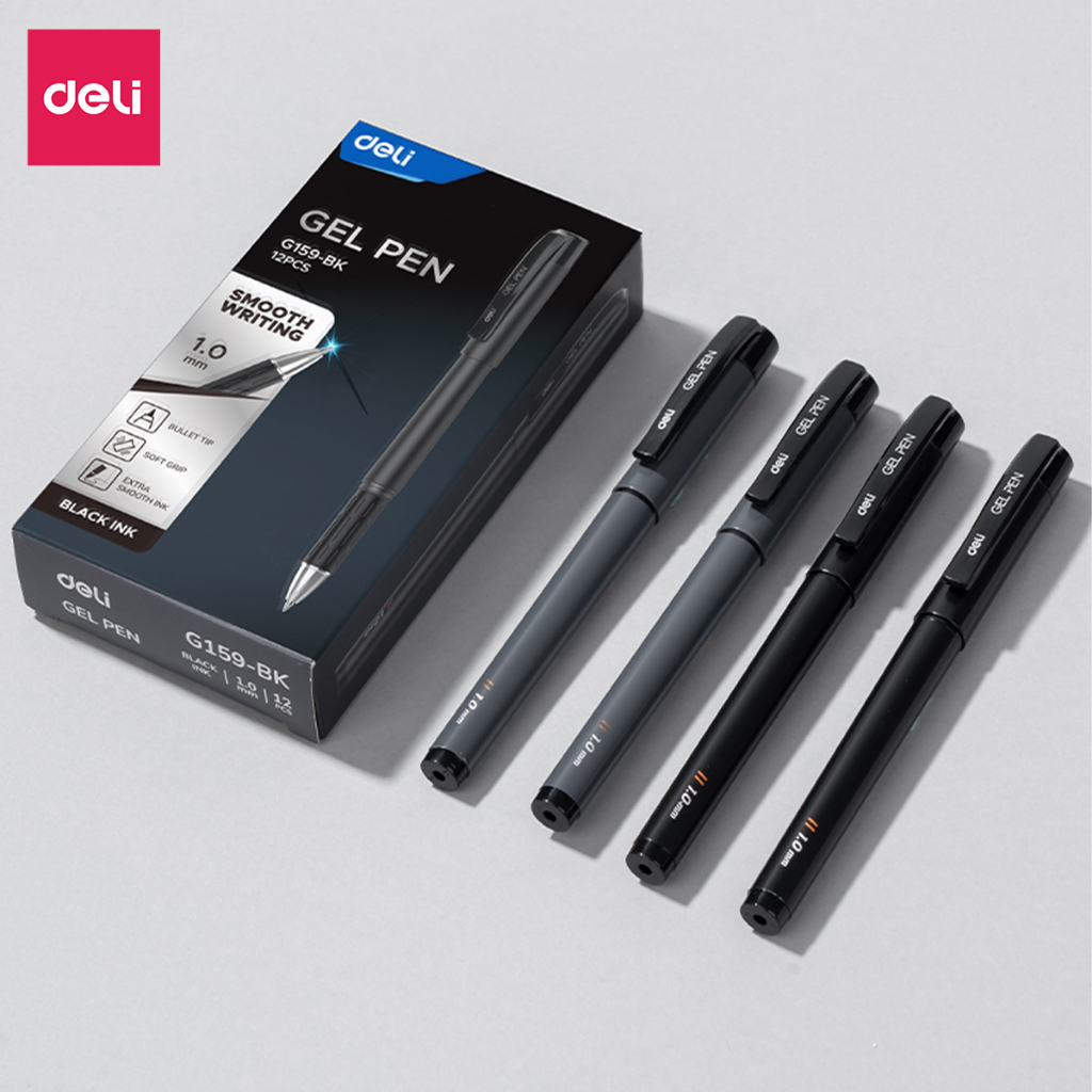 Bút Gel Bút Viết Tiếng Trung Deli Ngòi Đạn 1mm Bút Bi Nước Cho Học Sinh Văn Phòng