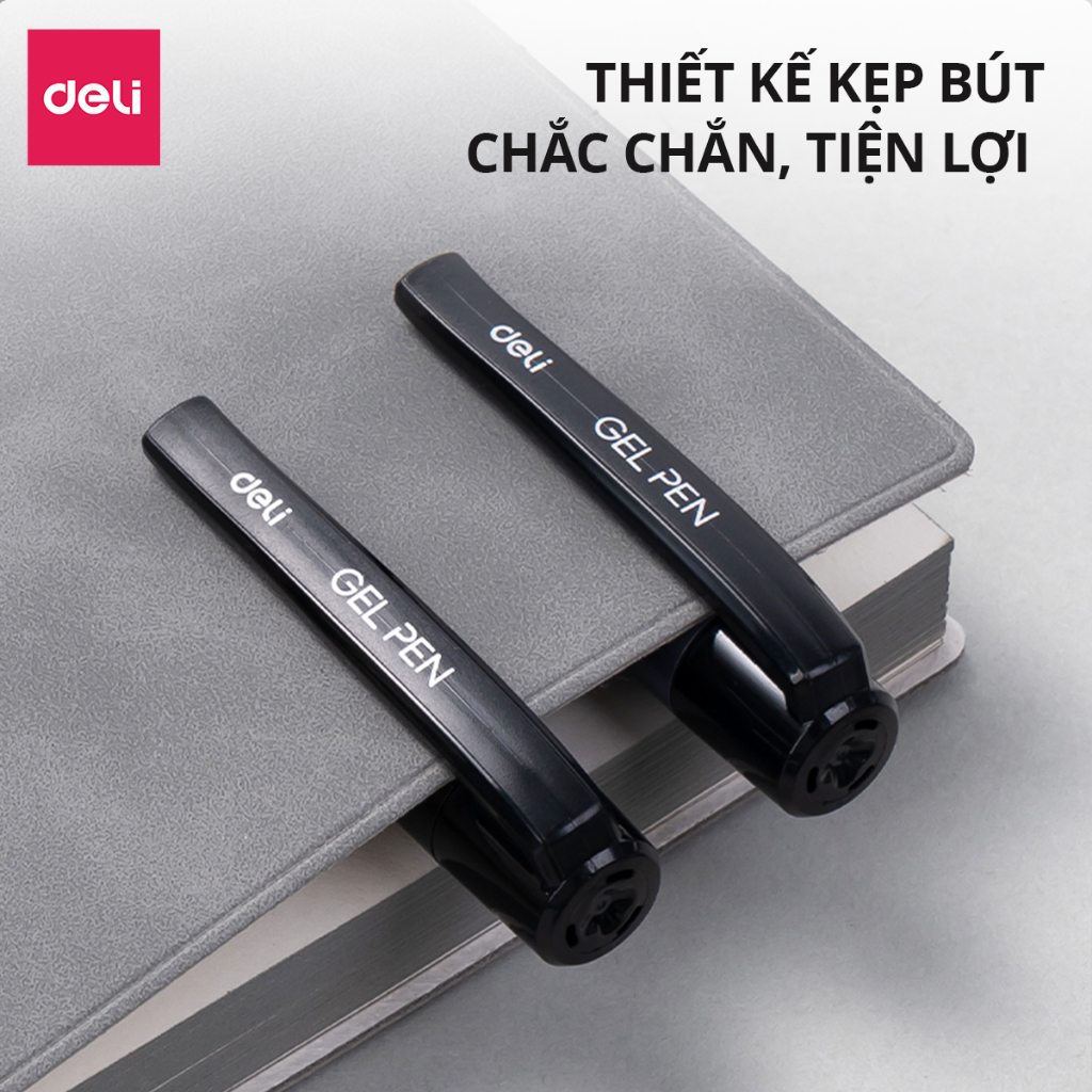 Bút Gel Bút Viết Tiếng Trung Deli Ngòi Đạn 1mm Bút Bi Nước Cho Học Sinh Văn Phòng