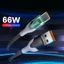 Cáp Sạc Nhanh Type-C 6A HT-DC13 Thiết Kế Đầu Sạc Trong Suốt, Dây Bện Dù Chắc Chắn - HIGHTECH HOUSE