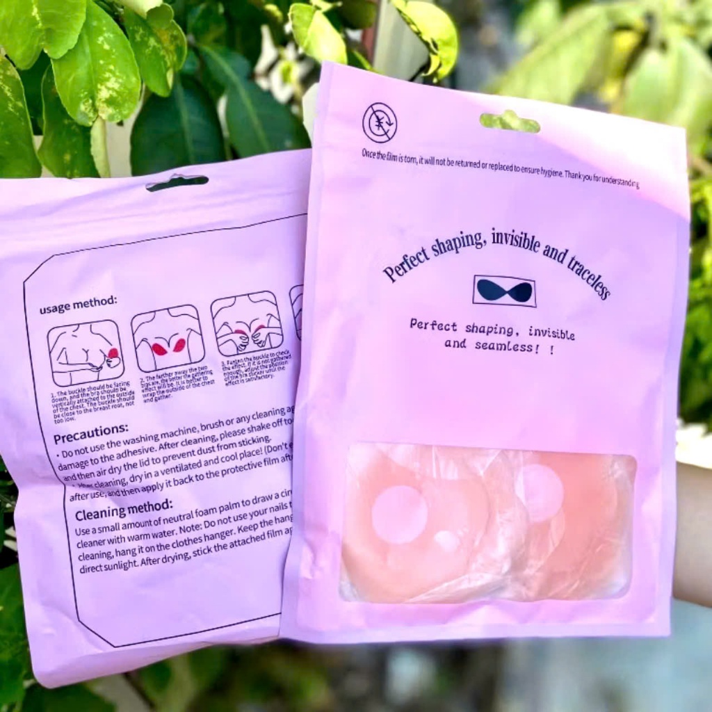 SET 5 MIẾNG DÁN NGỰC TÚI ZIP,  Túi 5 Cặp miếng dán silicon dán ti 5 cặp sử dụng nhiều lần - MA: MIENGDANNGUC694