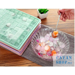 Khay Làm Đá, Thạch Rau Câu Để Tủ Lạnh Hình Kim Cương 96 Viên Từ Nhựa PVC Cao Cấp Bền Đẹp Tiện Lợi