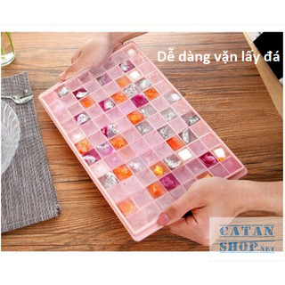 Khay Làm Đá, Thạch Rau Câu Để Tủ Lạnh Hình Kim Cương 96 Viên Từ Nhựa PVC Cao Cấp Bền Đẹp Tiện Lợi