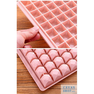 Khay Làm Đá, Thạch Rau Câu Để Tủ Lạnh Hình Kim Cương 96 Viên Từ Nhựa PVC Cao Cấp Bền Đẹp Tiện Lợi