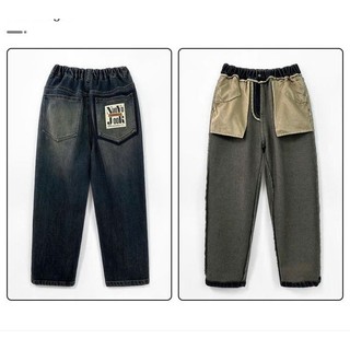 Quần bò bé trai size đại 25-70kg quần dài dáng rộng cho bé trai