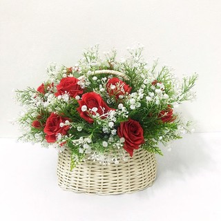 Hoa giả - cụm hoa bi giả cao cấp 34cm nhỏ nhắn, trang trí, decor nhà cửa, cửa tiệm đơn giản, tinh tế