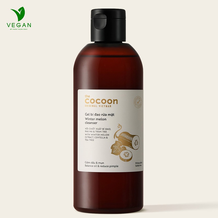 Ảnh BIGSIZE Gel bí đao rửa mặt cocoon 310ml thuần chay - VEGAN mỹ phẩm thuần chay 4