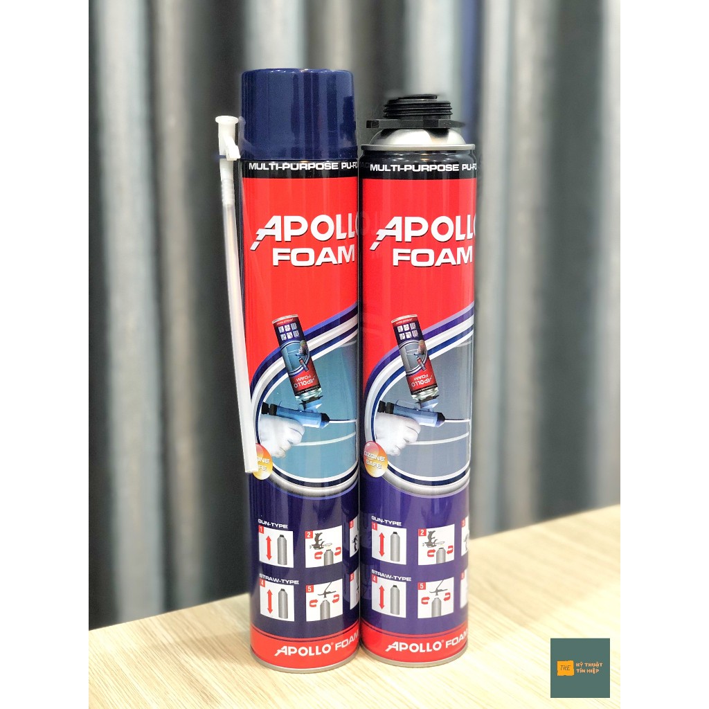 Keo bọt nở Foam Apollo 750ml (dùng vòi và dùng với súng bắn keo bọt nở ...