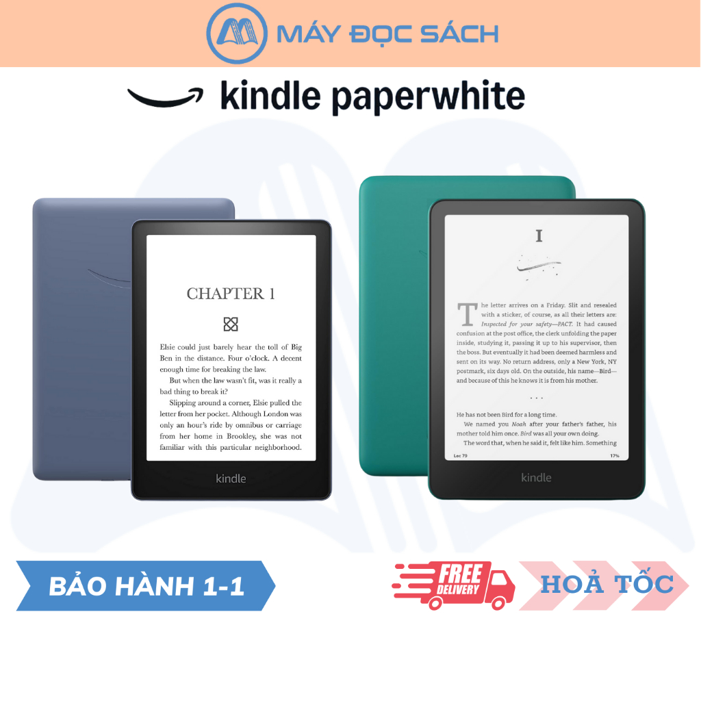 NEW 100 Máy đọc sách Kindle Paperwhite 6 Paperwhite 5 Paperwhite