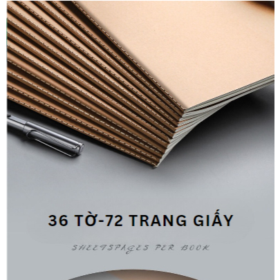 Sổ Kẻ Ngang, Sổ Tay A5 MESO 72 Trang Kẻ Ngang- Bìa Giấy Kraft, Sổ Khâu Gáy 70 GSM, Tập Vở Học Sinh