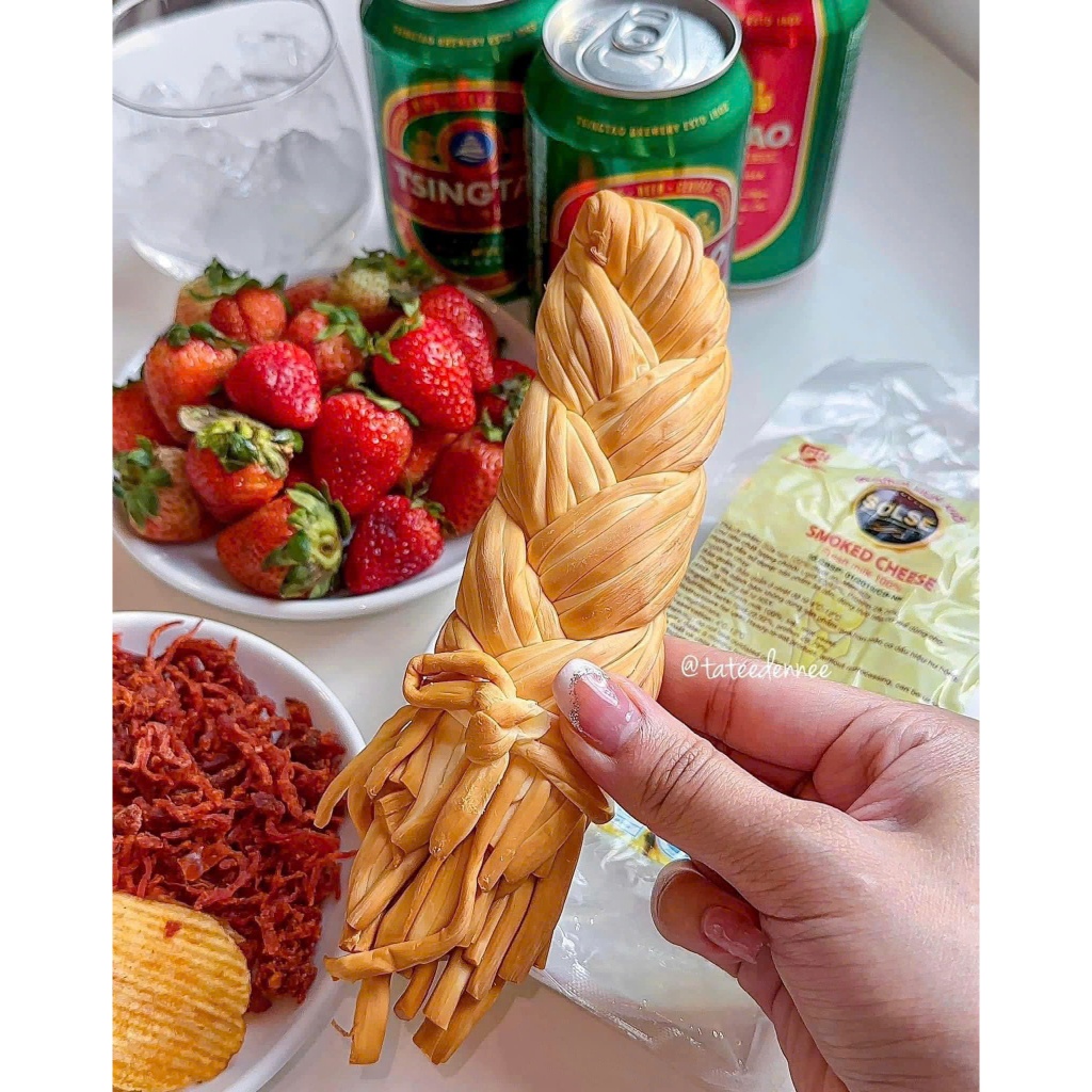 Phô mai hun khói Solse 100g - Phô mai Nga hun khói xé sợi, Snack ăn vặt chính hãng Nga - Quà tặng