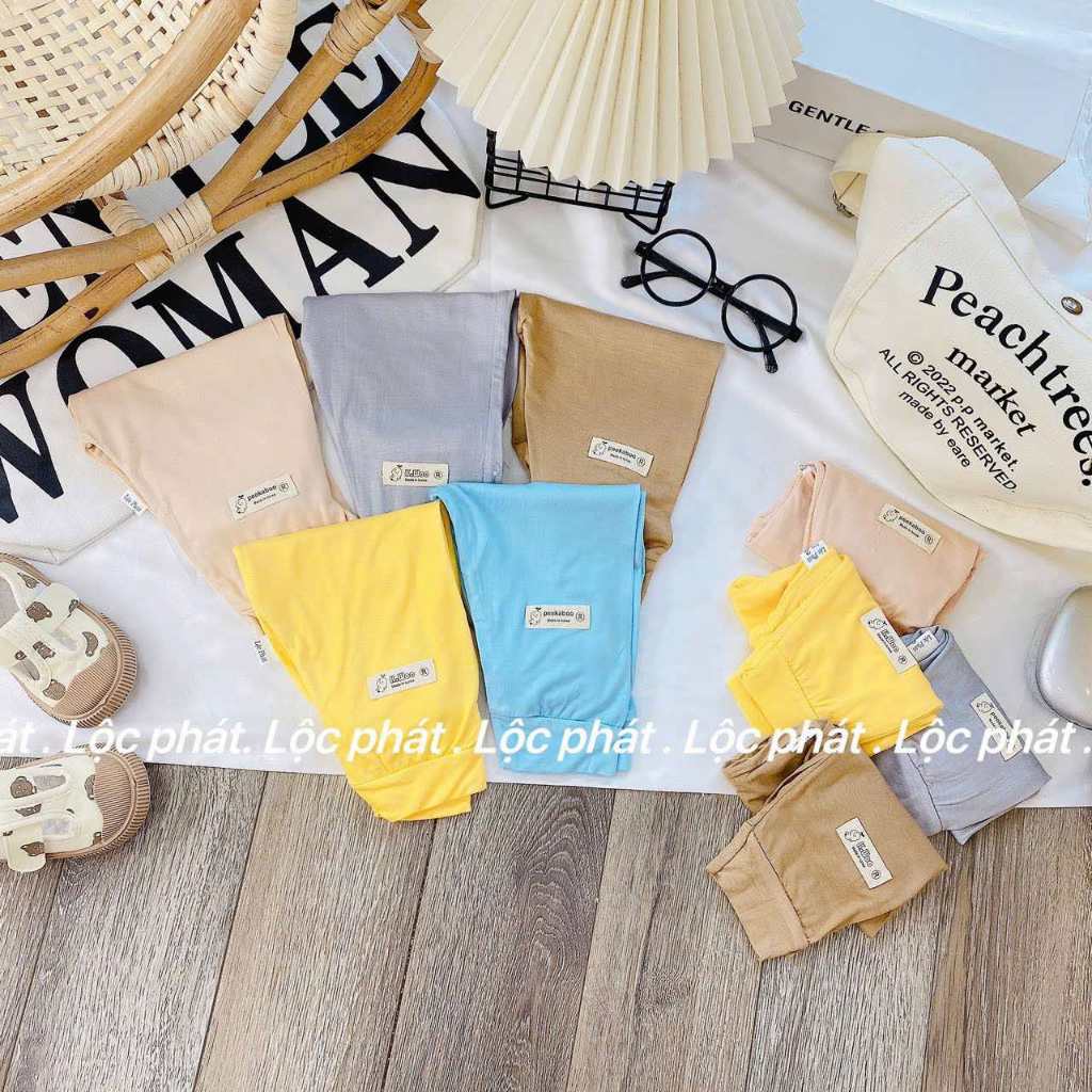 Combo 5 quần dài thun lạnh siêu mềm mại cho cho bé trai, bé gái màu sắc dễ thương size cho bé từ 3 đến 18kg