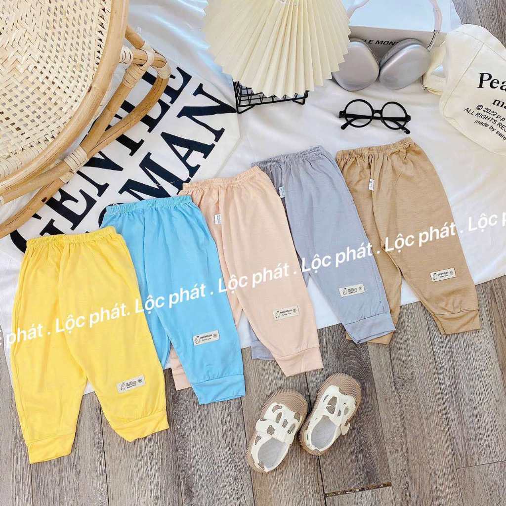 Combo 5 quần dài thun lạnh siêu mềm mại cho cho bé trai, bé gái màu sắc dễ thương size cho bé từ 3 đến 18kg