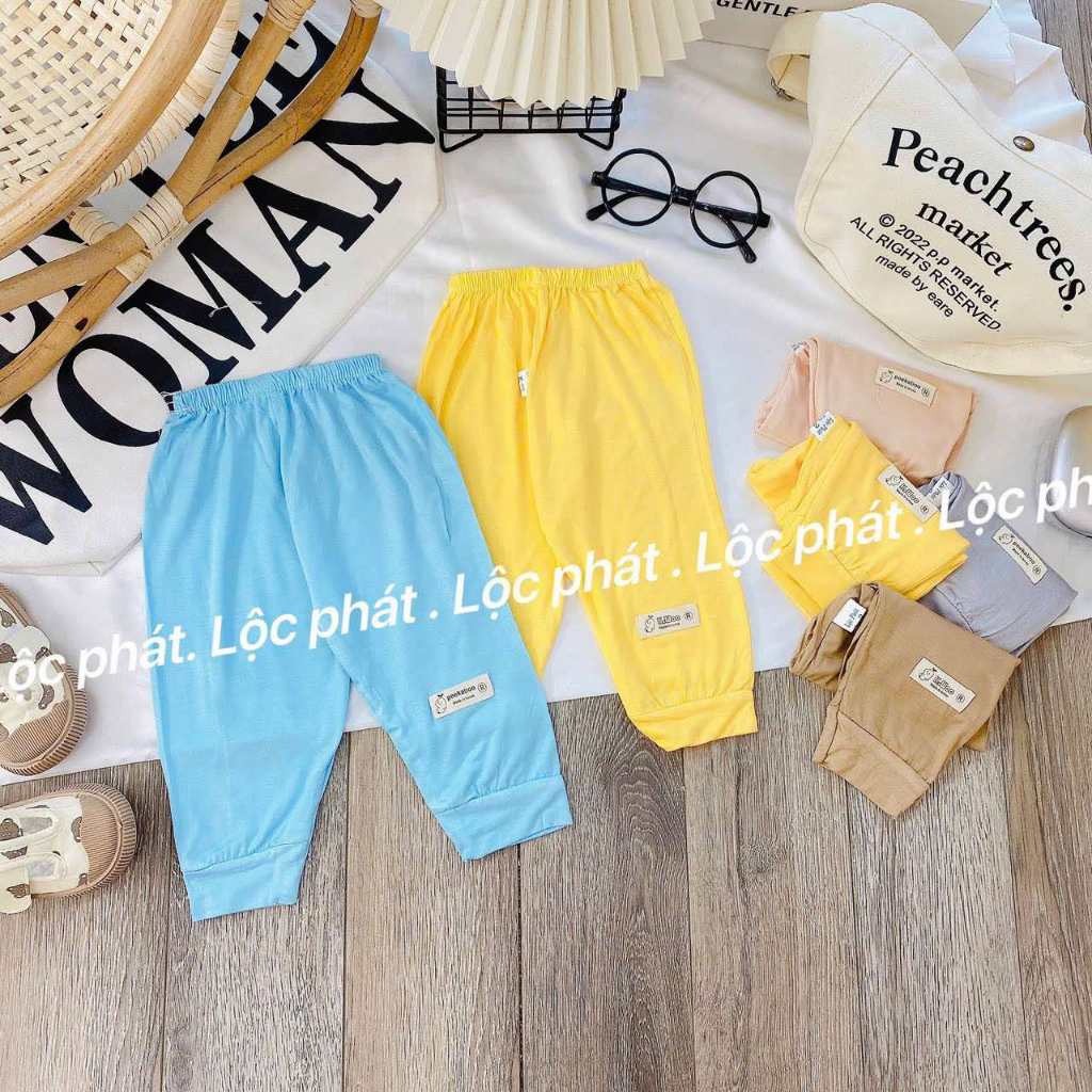 Combo 5 quần dài thun lạnh siêu mềm mại cho cho bé trai, bé gái màu sắc dễ thương size cho bé từ 3 đến 18kg