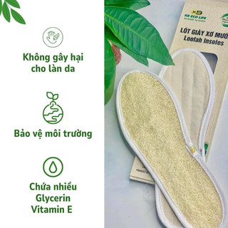 Miếng Lót Giày Xơ Mướp Êm Ái KB Ecolife Mềm Mại Thoáng Khí Hoàn Toàn Tự Nhiên Không Gây Kích Ứng Da