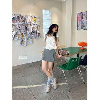 𝐌𝐚𝐫𝐢 𝐓𝐨𝐩 - Áo kiểu nữ, áo sơ mi nữ trắng vải Linen thiết kế viền ren xếp ly nhiennhienvintage NAS00002