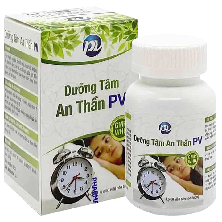 Viên uống Dưỡng Tâm An Thần PV (Chai 60 viên) Hỗ trợ cải thiện tình trạng tâm huyết suy tổn, tim hồi hộp, lo âu, mất ngủ