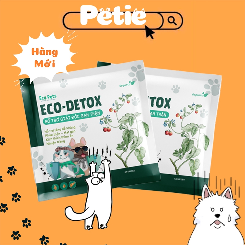 (HÀNG MỚI) Eco Detox Giải Độc Gan Thận Chó Mèo Gói 5g Ecopets – Eco-Iron Bổ Máu, Canxi Hữu Cơ