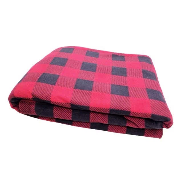 Chăn mền nỉ, mền tuyết, mền cotton sọc caro, ấm áp, nhẹ