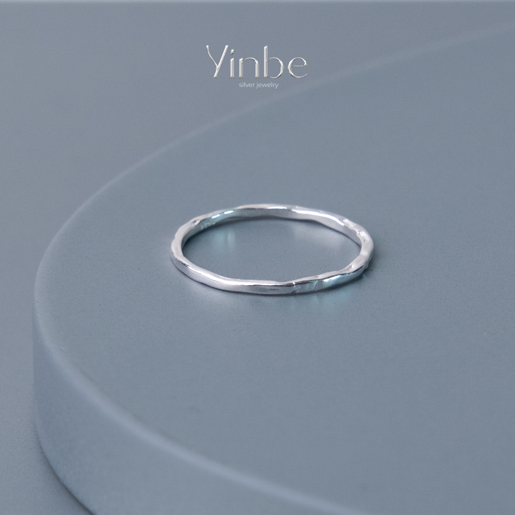 Nhẫn Bạc Mảnh Trơn Thin Ring Yinbe Silver, Nhẫn Bạc Trơn Nữ Bạc 925 YR058