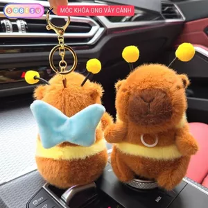 Capybara Ong Vẫy Cánh Có Mùi Thơm Nhẹ Móc Khóa Capybara Con Ong Chuyển Động Kéo Vẫy Cánh