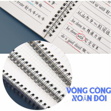 Vở Lò Xo, Sổ Lò Xo B5 A5 A6 Lật Ngang MESO 160 Trang Kẻ Ngang 70 GSM - Bìa PP Chống Nước, Sổ Lò Xo Klong Gáy Xoắn