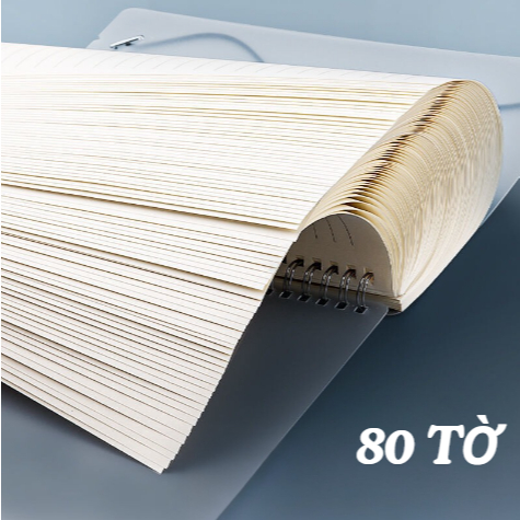 Vở Lò Xo, Sổ Lò Xo B5 A5 A6 Lật Ngang MESO 160 Trang Kẻ Ngang 70 GSM - Bìa PP Chống Nước, Sổ Lò Xo Klong Gáy Xoắn