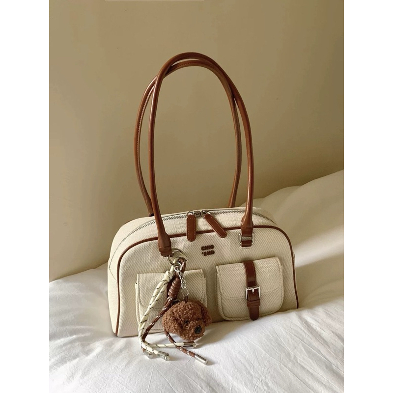 Túi xách Chio 2nd dáng hộp hai quai TẶNG KÈM CHARM vintage đeo vai cực xinh (FREESHIP)