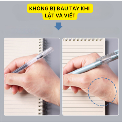 Tập Lò Xo, Sổ Lò Xo A5 B5 A6 Lật Dọc MESO 160 Trang Kẻ Ngang 70 GSM -  Bìa PP Trong Suốt Chống Nước, Gáy Xoắn