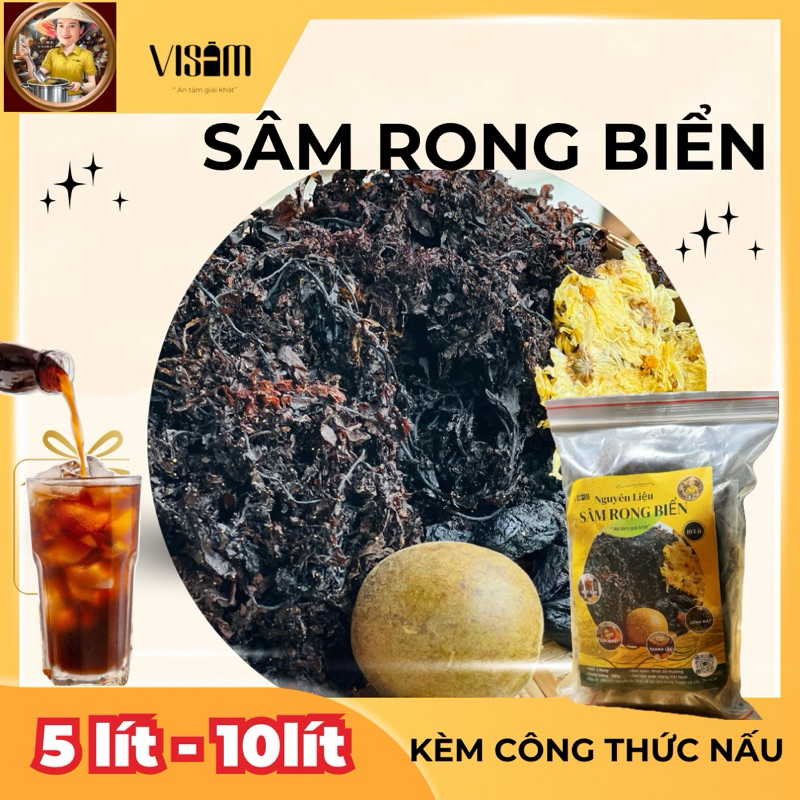 Gói nguyên liệu nấu nước sâm rong biển. Gồm 2 gói mỗi gói nấu 10l nước ...