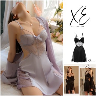 Váy lụa cao cấp phối ren lưới có đệm nâng vòng 1 đủ màu lưng kiểu ( V2 )
