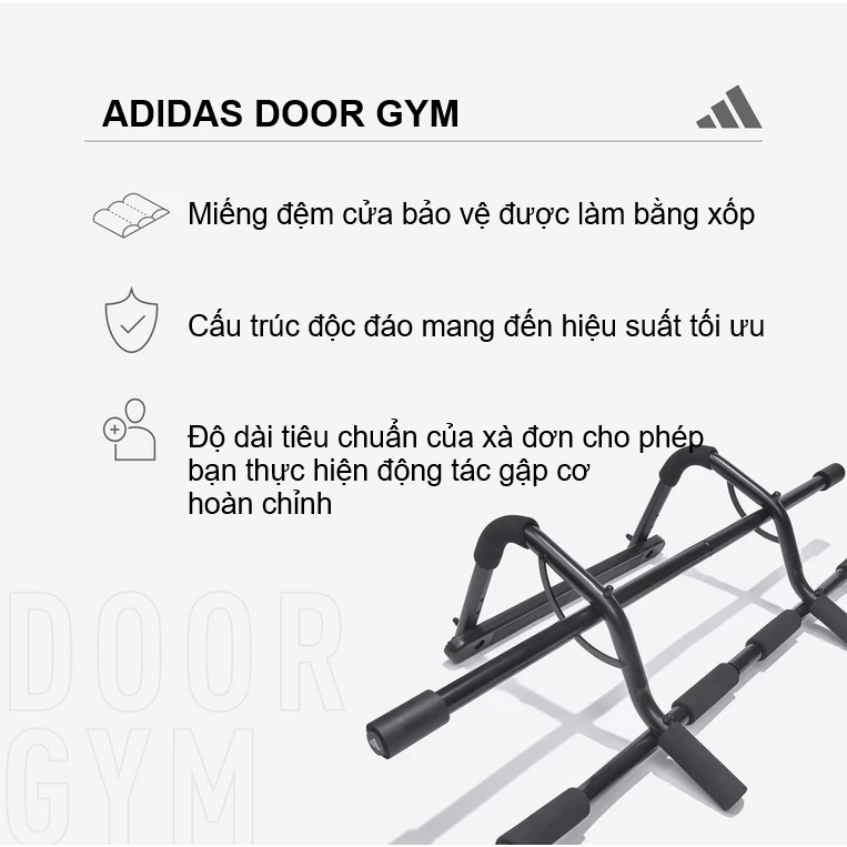 Xà Đơn Gắn Cửa Chính Hãng ADIDAS ADAC-11402 Elite Door Gym - Xà Đơn Tập Thể Thao Gắn Cửa Nhỏ Gọn